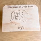 Houten koffertje met naam